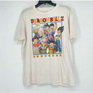 Dragon Ball Z Bird Studio T Shirt Men's M White Graphic Toei Animation Pullover
